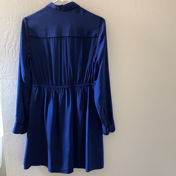 Beautiful blue 100% silk dress - Picture 3 of 4